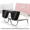 UV400 Oversized Sunglasses with Protective PU Case