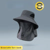 UPF 50+ Wide Brim Sun Hat with Detachable Face Mask