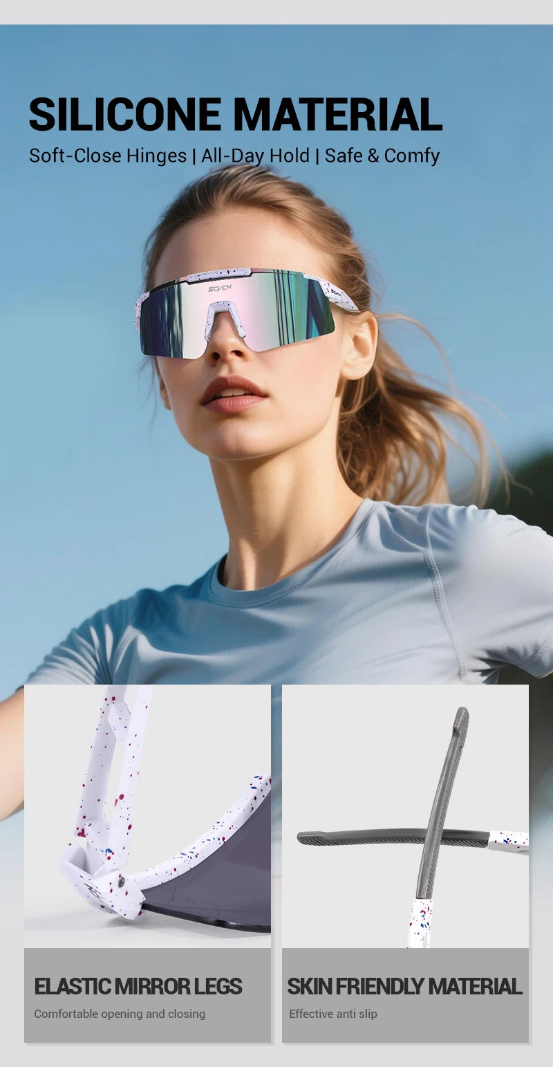 UV400 Performance Cycling Sunglasses with TR-90 Frame
