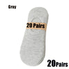 Gray breathable boat socks packaged in a 20 pair quantity