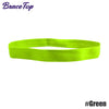 A bright lime green BraceTop sports headband shown flat.