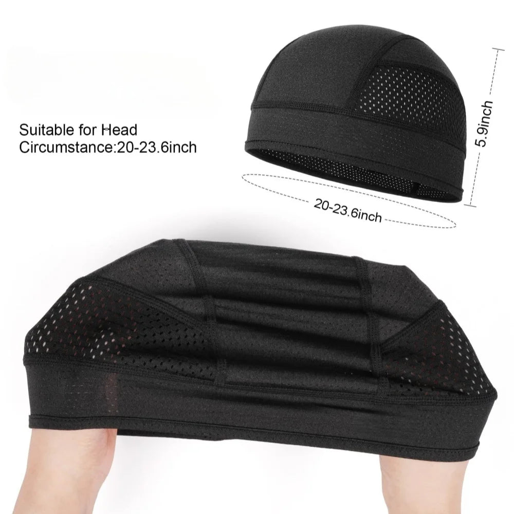 Breathable Mesh Cycling Skull Cap with Sweat-Wicking Liner