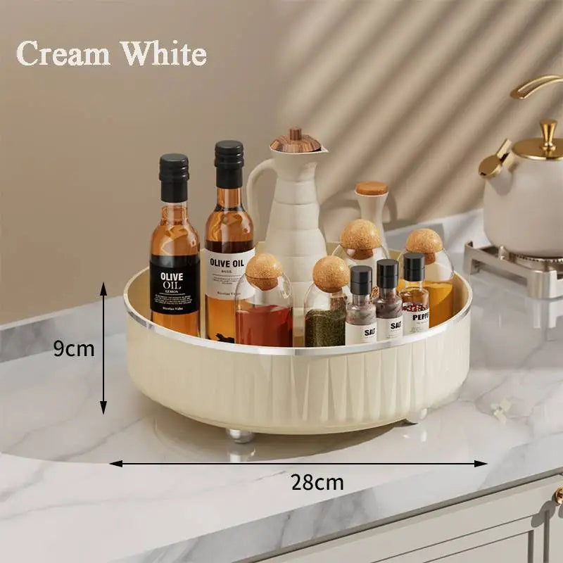 360° Rotating Acrylic Turntable Organizer for Spices, Condiments & More