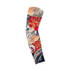 Patterned ice silk sun protection arm sleeves featuring floral and swirling designs.