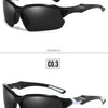 Polarized Half-Frame Sport Sunglasses with Anti-Glare Lenses