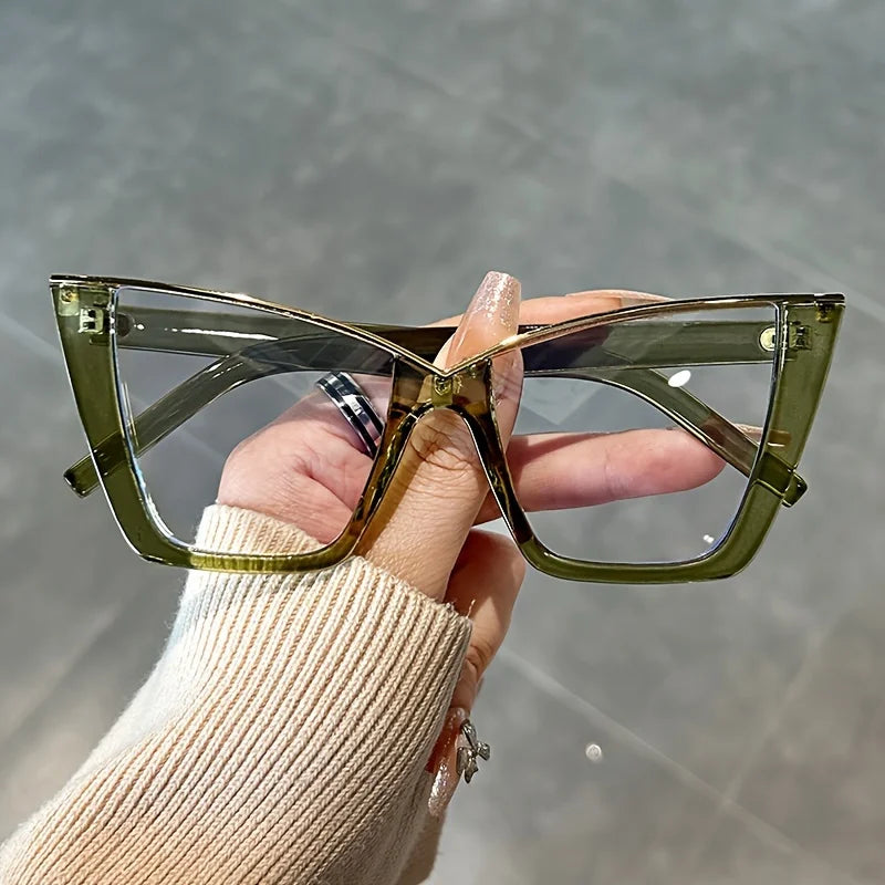 Vintage Cat Eye Glasses with Blue Light Filtering Lenses