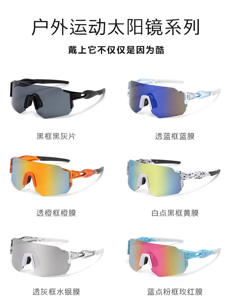 A collection of adjustable square sunglasses in various colors and finishes including black, blue, orange, and pink.