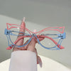 Vintage Oversized Cat Eye Blue Light Glasses for Women