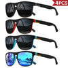 Classic Square Polarized Sunglasses with UV400 Protection for Driving, Fishing & Outdoor Wear