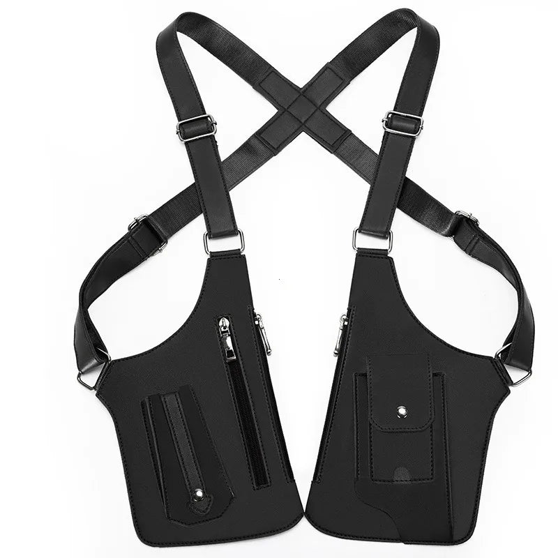 Vintage Leather Chest Bag for Men
