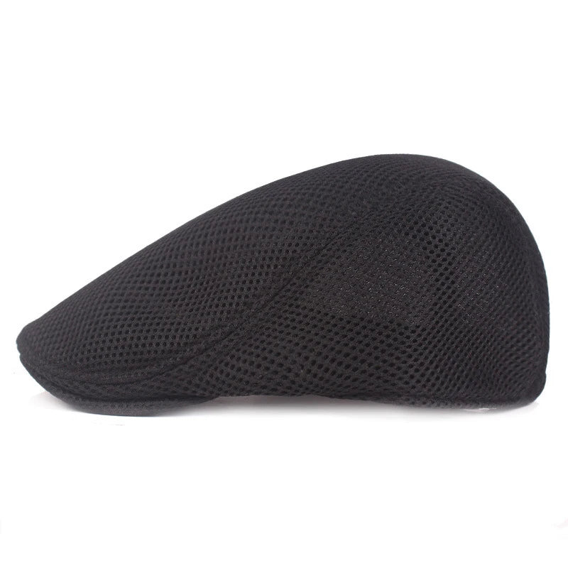 Classic Mesh Beret Hat for Men and Women