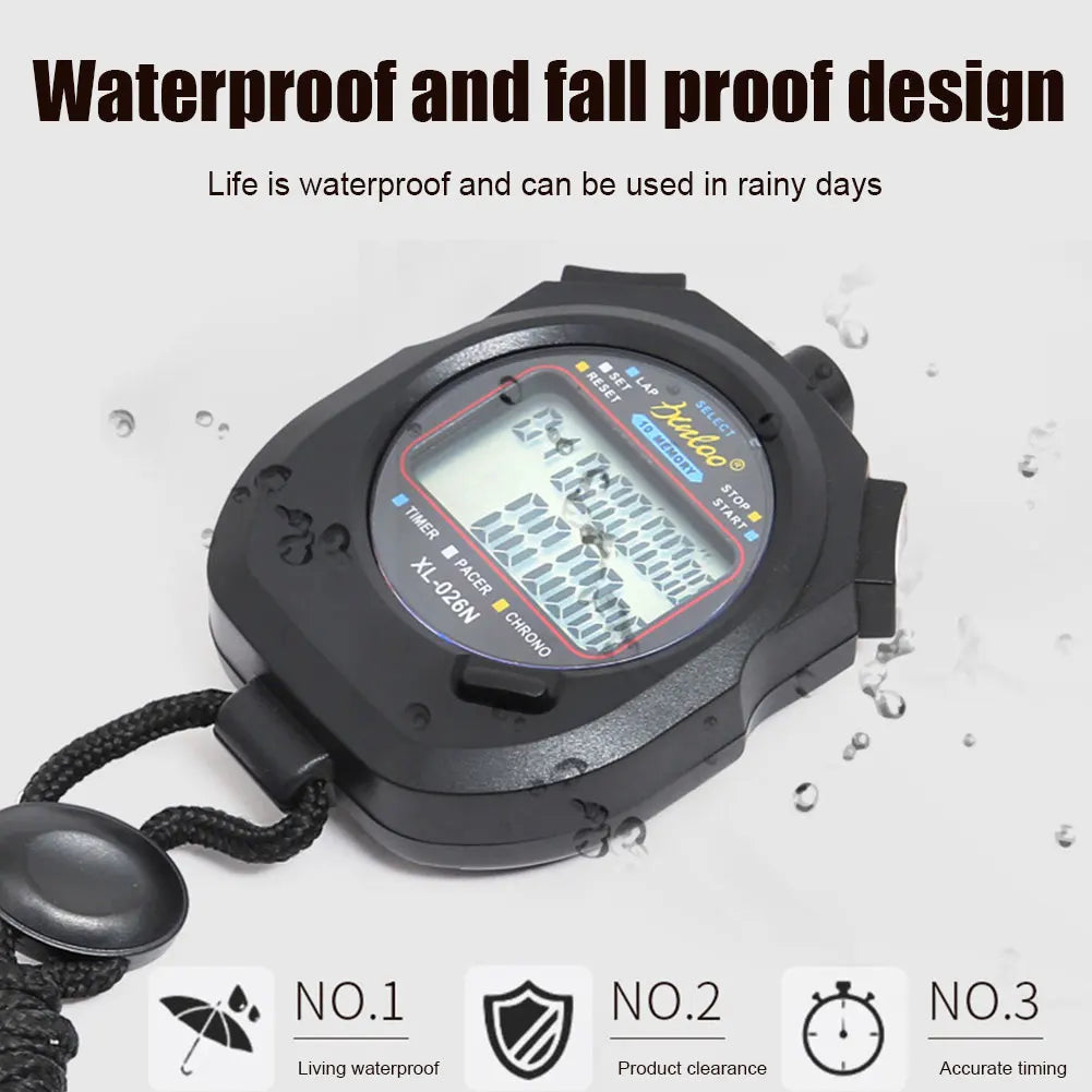 Precision Digital Stopwatch with Large Display for Sports and Training