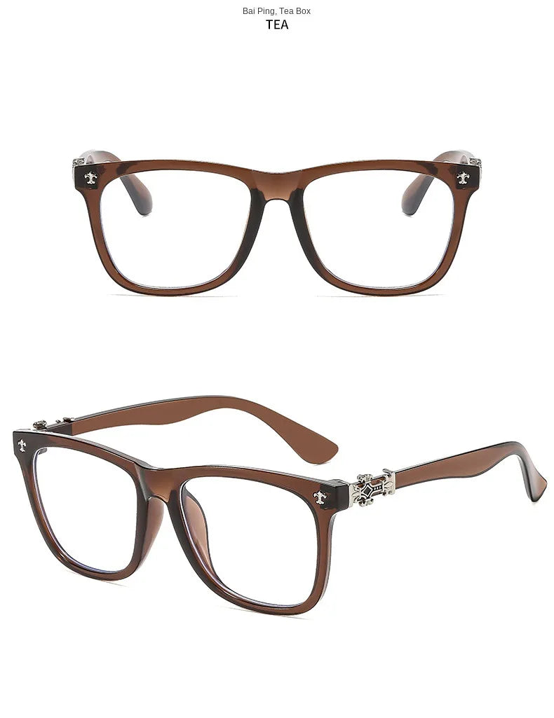 Vintage Square Anti-Blue Light Glasses for Men and Women