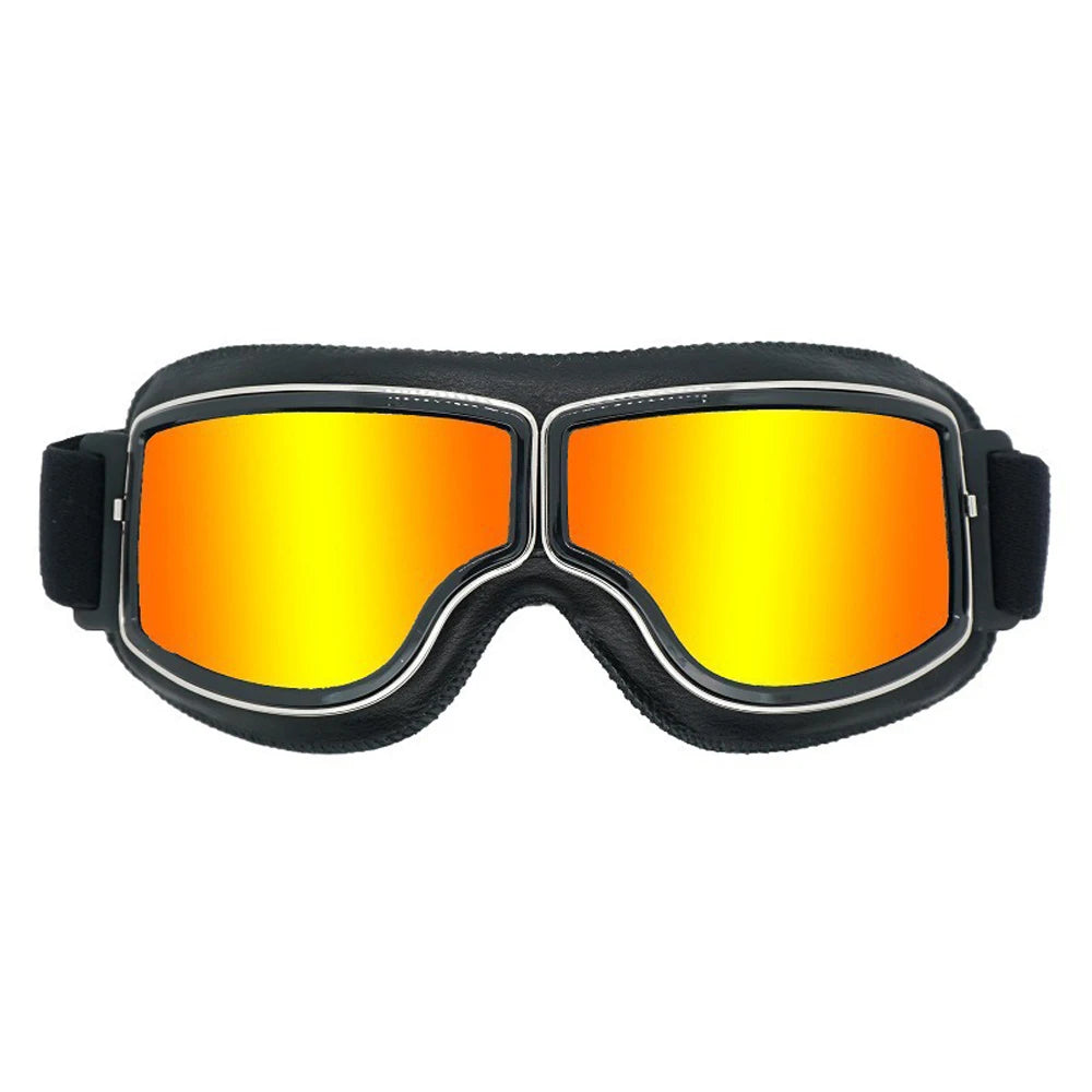 Vintage Leather Motorcycle Goggles