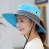 Women's Dual-Tone Sun Hat with Ponytail Hole