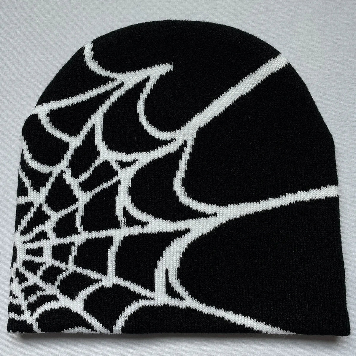 Y2K Spider Web Knit Beanie for Men and Women