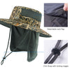 UPF 50+ Sun Protection Bucket Hat with Detachable Neck Flap