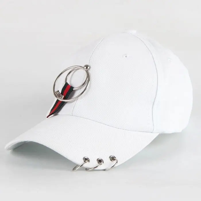Classic Cotton Cap with Metal Ring Detail