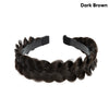 Dark brown bohemian style braided hair accessory