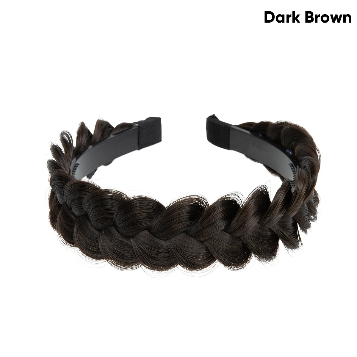 Dark brown bohemian style braided hair accessory