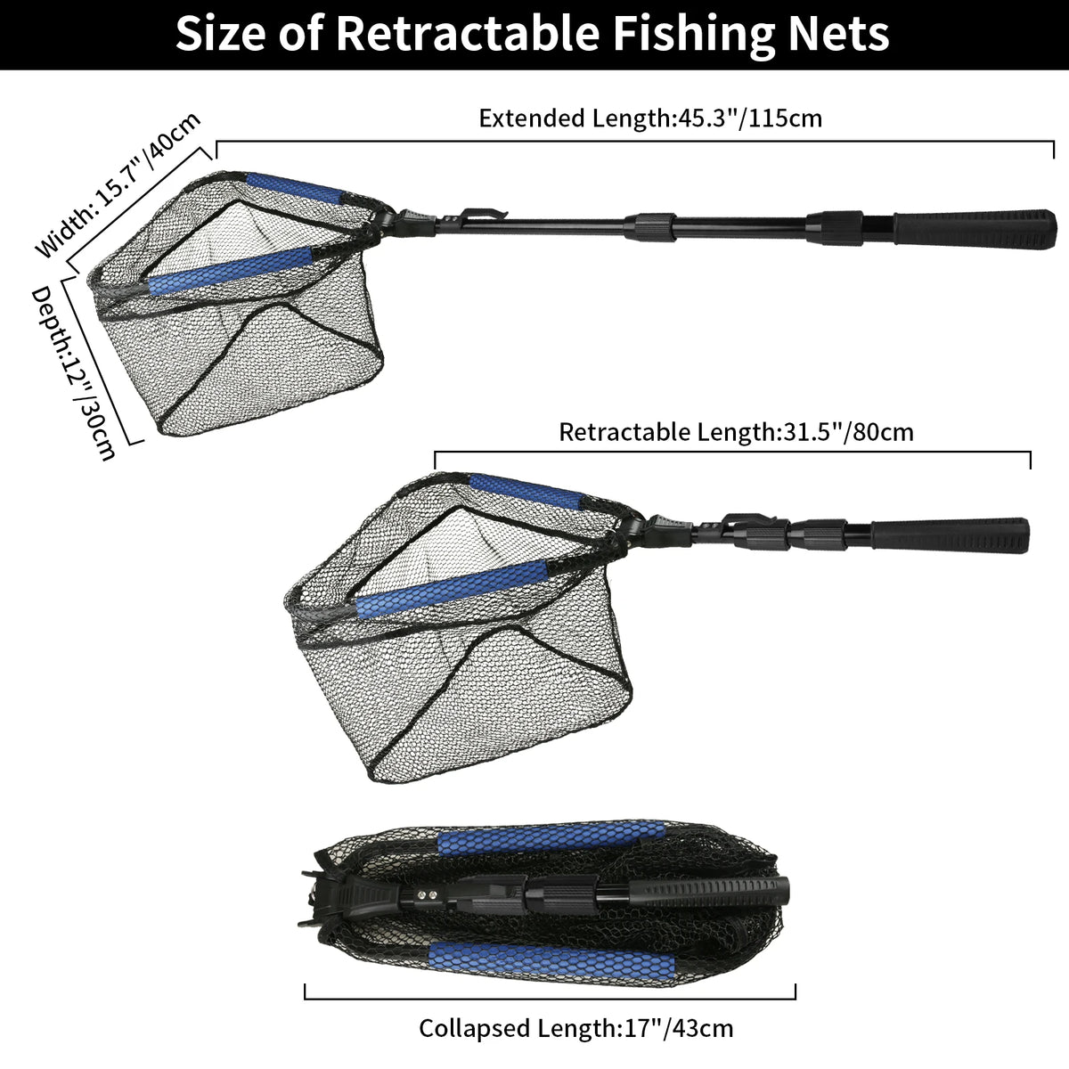 Aluminum Alloy Telescoping Fishing Landing Net