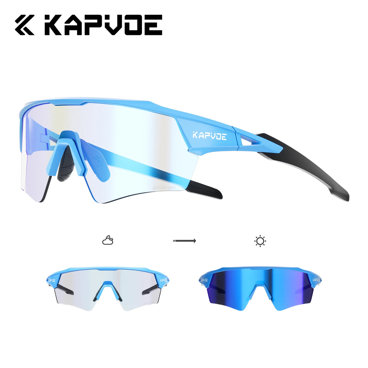 Photochromic Cycling Sunglasses with UV400 Protection