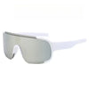 Silver-tinted sports sunglasses with white frames for kids