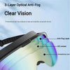 Colorful Anti-Fog Swimming Goggles with UV400 Protection and Silicone Frame