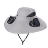 Solar-Powered Cooling Fan Hat with UV Protection
