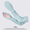 Light blue ice silk cooling arm sleeves shown flat, demonstrating the product's fit and texture.