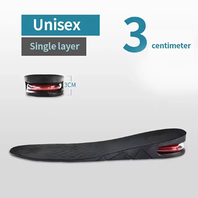 Semelle de chaussure noire avec doublure rouge, montrant l'épaisseur et le design unisexe.