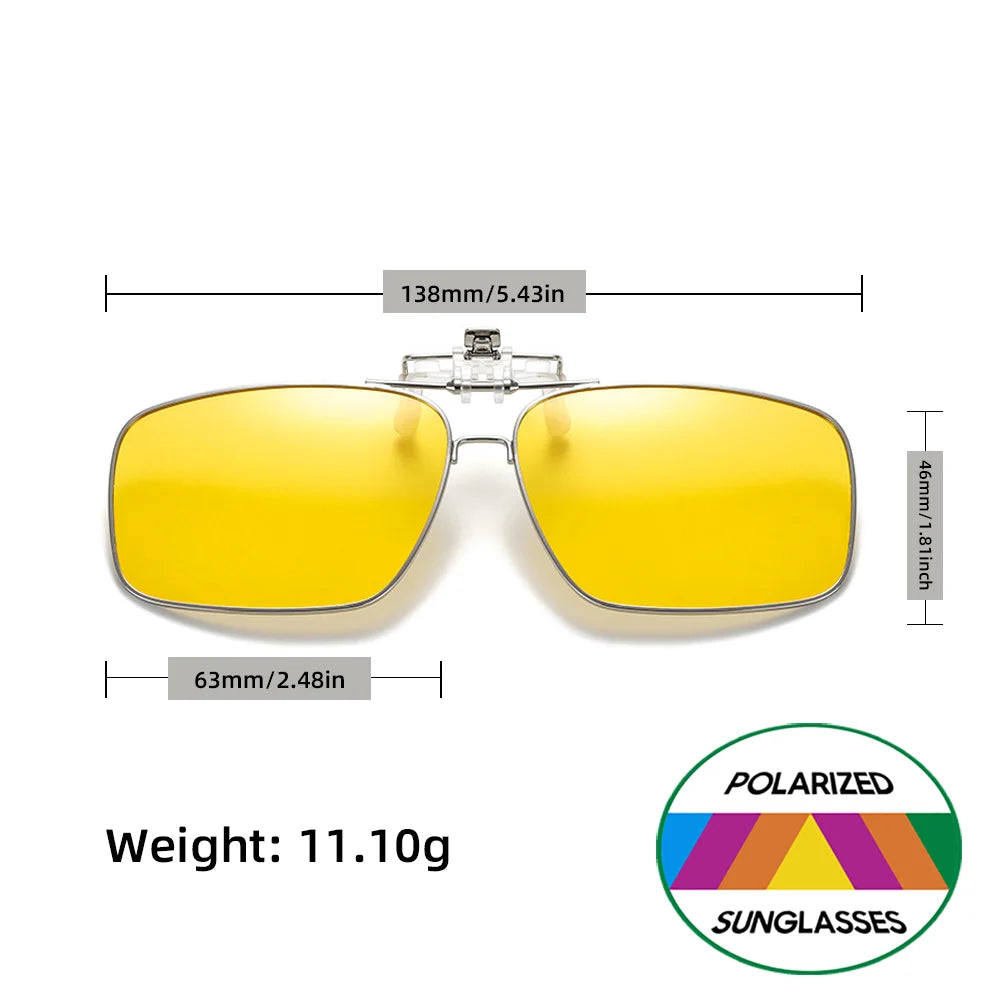 Flip-Up Clip-On Polarized Sunglasses with UV400 Protection