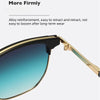 Vintage Half-Frame Sunglasses with UV400 Protection