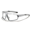 Silver photochromic sports sunglasses with a modern frame design