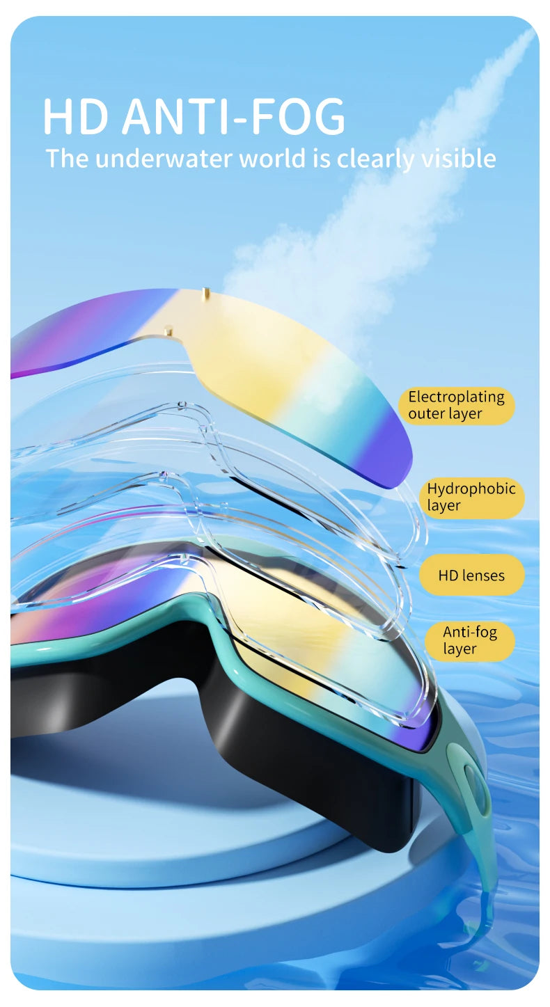Kids Anti-Fog Swim Goggles with UV Protection