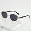Retro Oval Metal Sunglasses with UV400 Protection