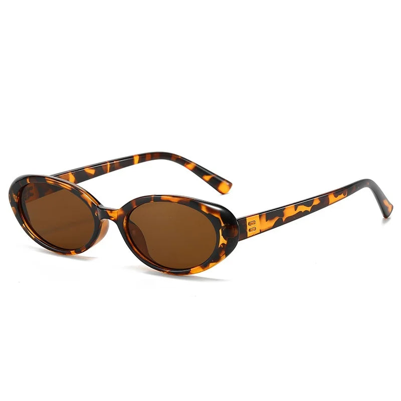 Retro Oval Sunglasses with UV400 Protection