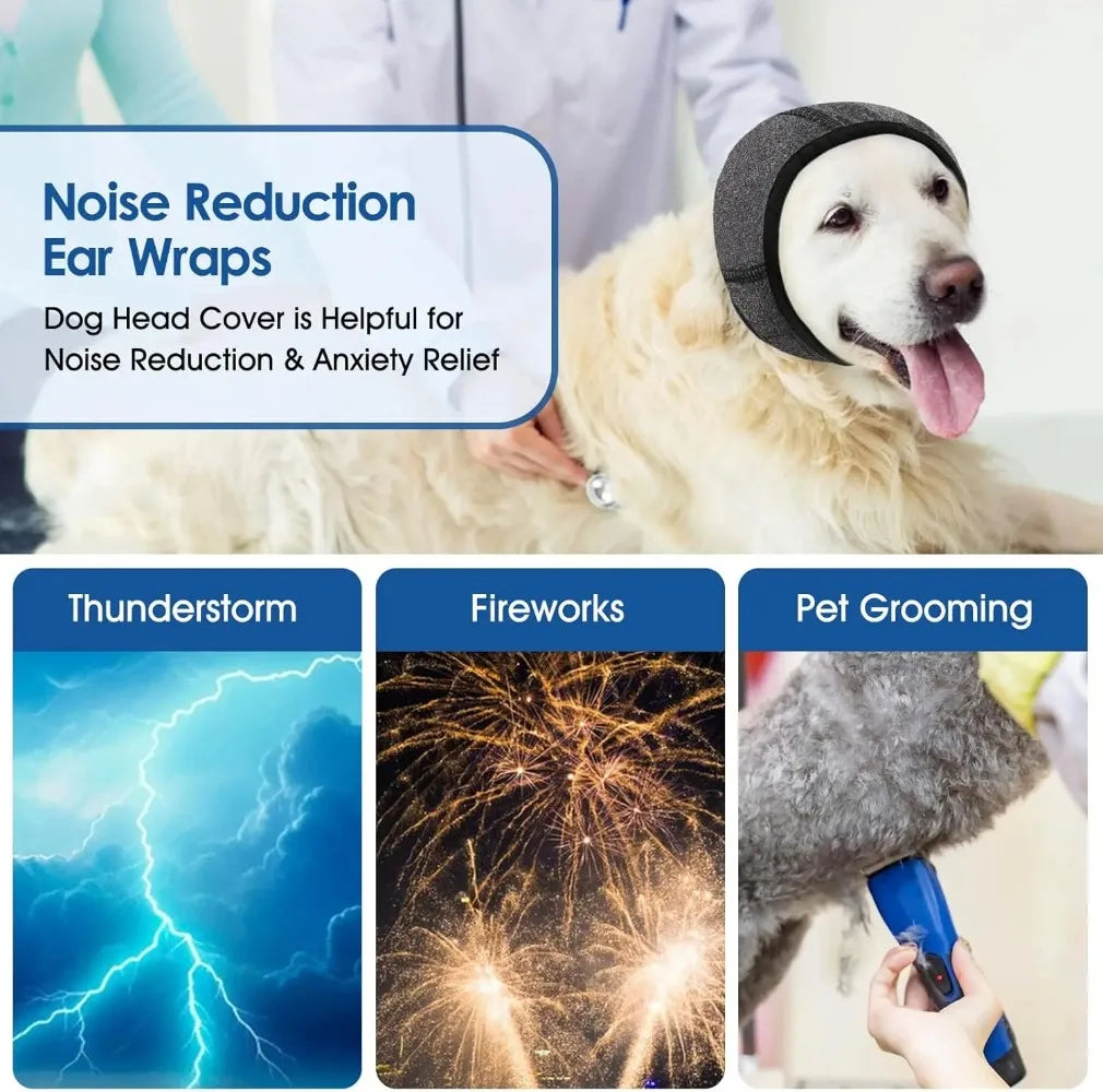 Calming Dog Ear Muffs for Swimming, Grooming & Noise Relief