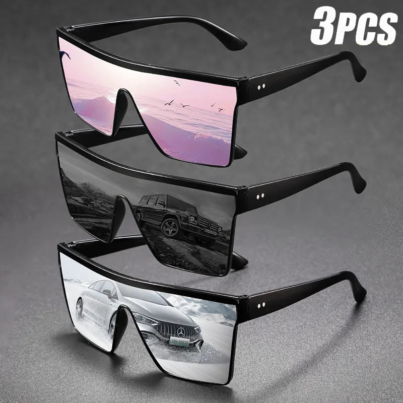 Oversized One-Piece Sunglasses for Men and Women