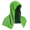 A bright green instant cooling neck gaiter displayed flat.