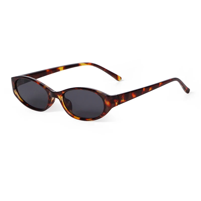 Retro Tortoiseshell Oval Sunglasses