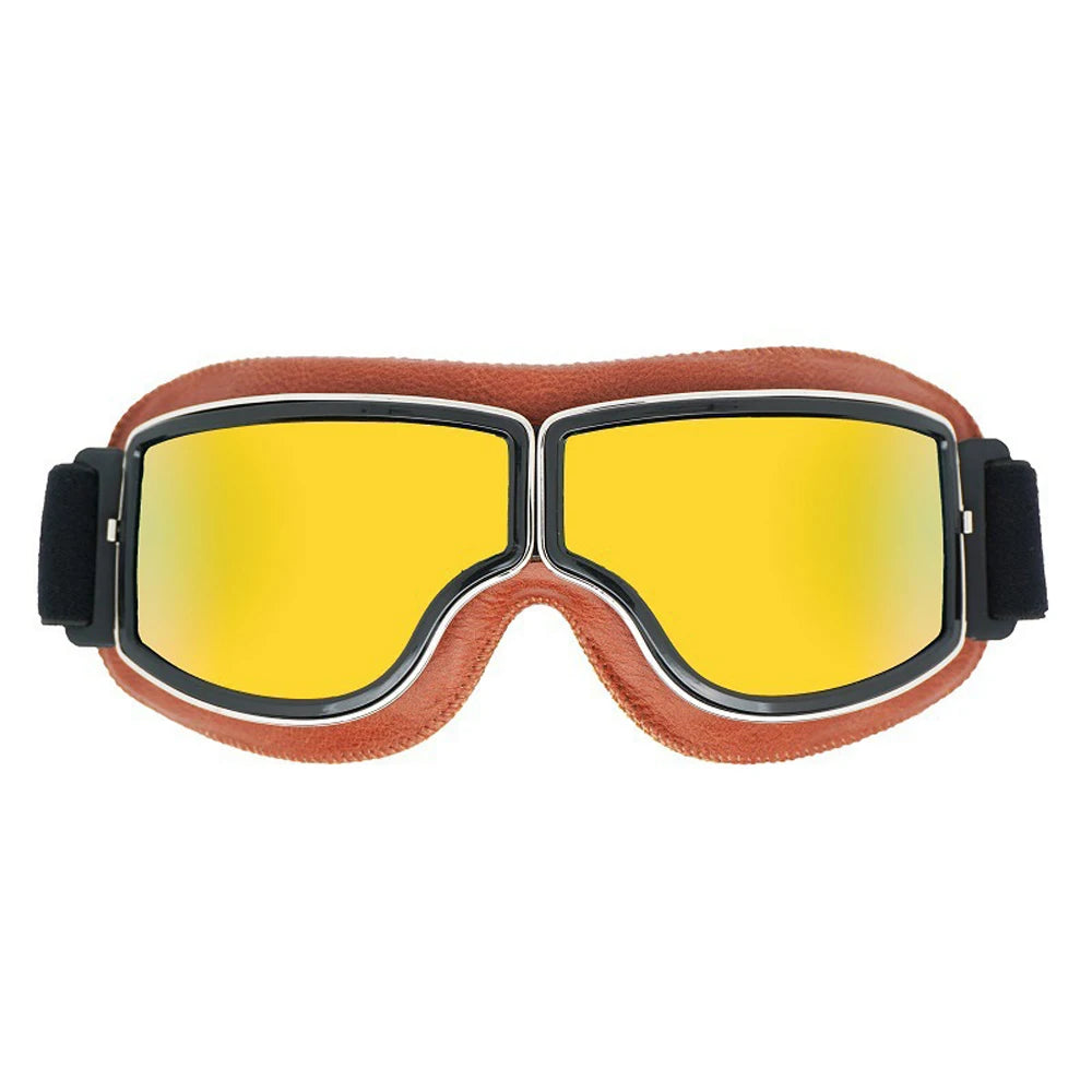 Vintage Leather Motorcycle Goggles