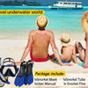 Premium 3-in-1 Snorkeling Set with Panoramic Mask, Dry Snorkel, and Adjustable Fins