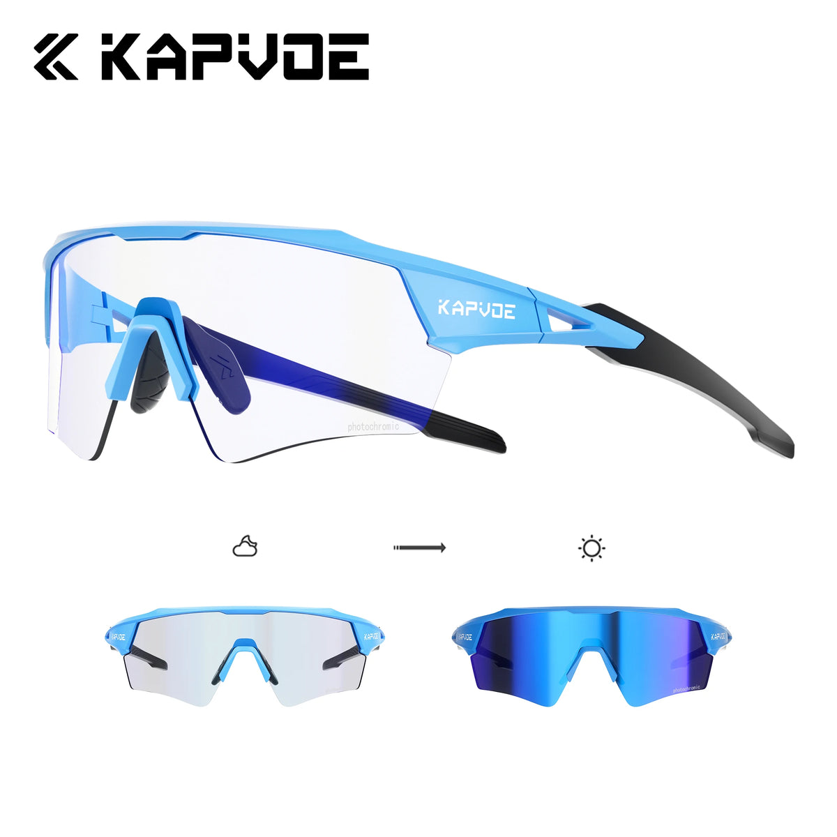 Photochromic Cycling Sunglasses with UV400 Protection