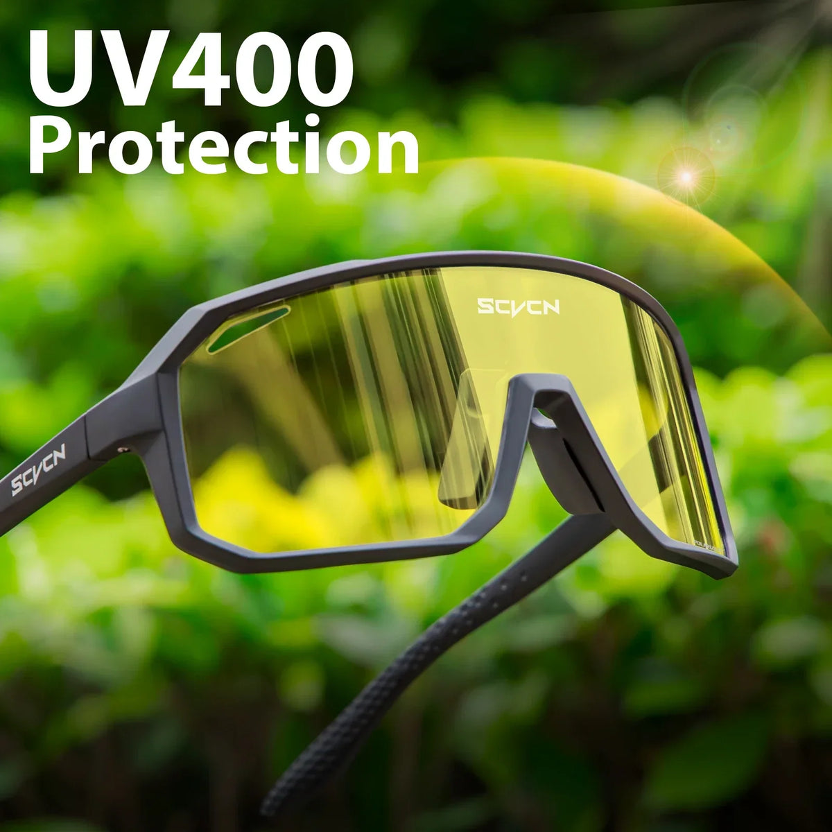 Oversized UV400 Sports Sunglasses for Men