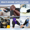 A collage showing multi-scene application of copper compression gloves for joint support on hands, arms, and a car steering w