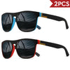 Classic Square Polarized Sunglasses - UV400 Protection for Driving, Fishing & Cycling