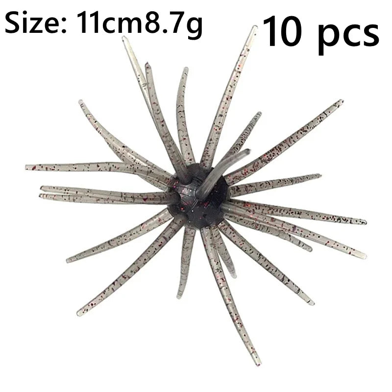 Realistic Sea Urchin Soft Fishing Lures - 10 Pack
