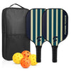 2-Piece Fiberglass Pickleball Paddle Set with 4 Balls for Beginners