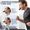 Instructions for use showing how to adjust a valve to inhale and expand the chest, and adjust resistance to contract the ches